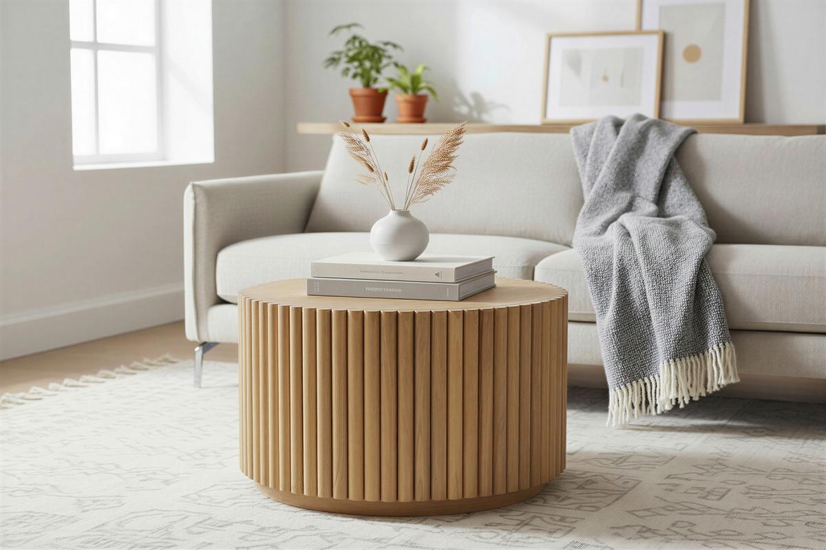 COUCHTISCH Mangoholz B: 55cm - Naturfarben, Design, Holz (55/55/34cm) - MID.YOU