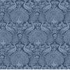 Vliestapete Peacock Damask - Blau, Basics, Papier/Kunststoff (52/1000cm)