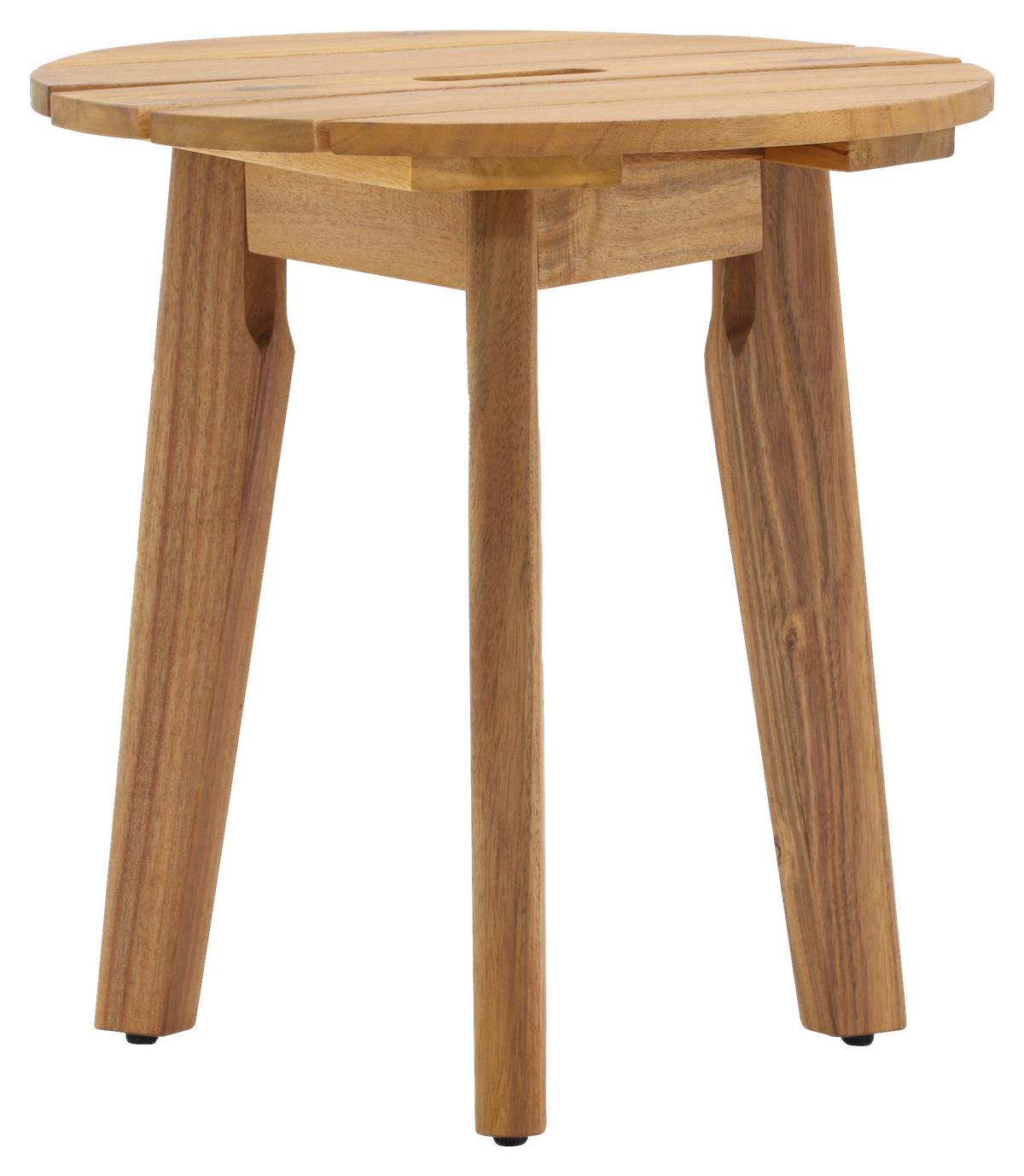Gartenbeistelltisch Chania - Akaziefarben, KONVENTIONELL, Holz (40/40/42cm) - Gardenson