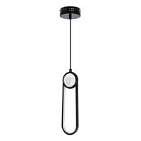 LED-PENDELLEUCHTE 31-35585 LACRIMA - Schwarz/Weiß, Design, Kunststoff/Metall (10/7,8/120cm)