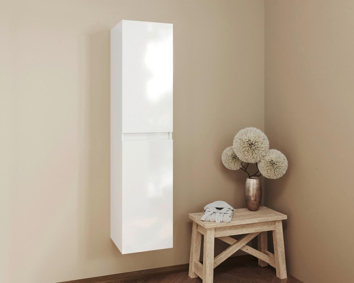 Magasszekrény Eva - fehér, Konventionell, faalapú anyag (31,5/130/33.1cm)