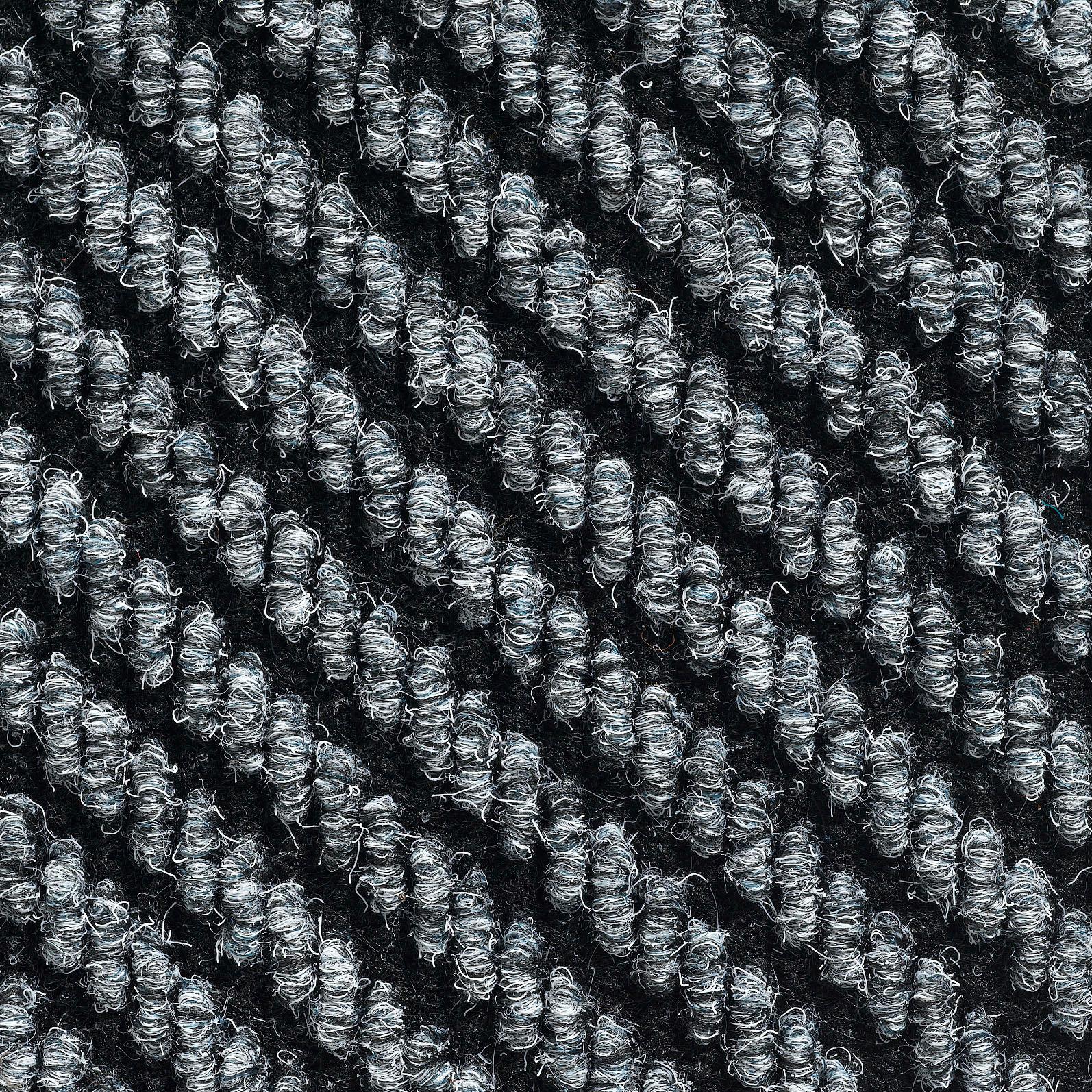 Teppichfliese Grau/schwarz Centaur 50x50 Cm Florhöhe 4 Mm - Schwarz/Grau, Basics, Textil (50/50cm)