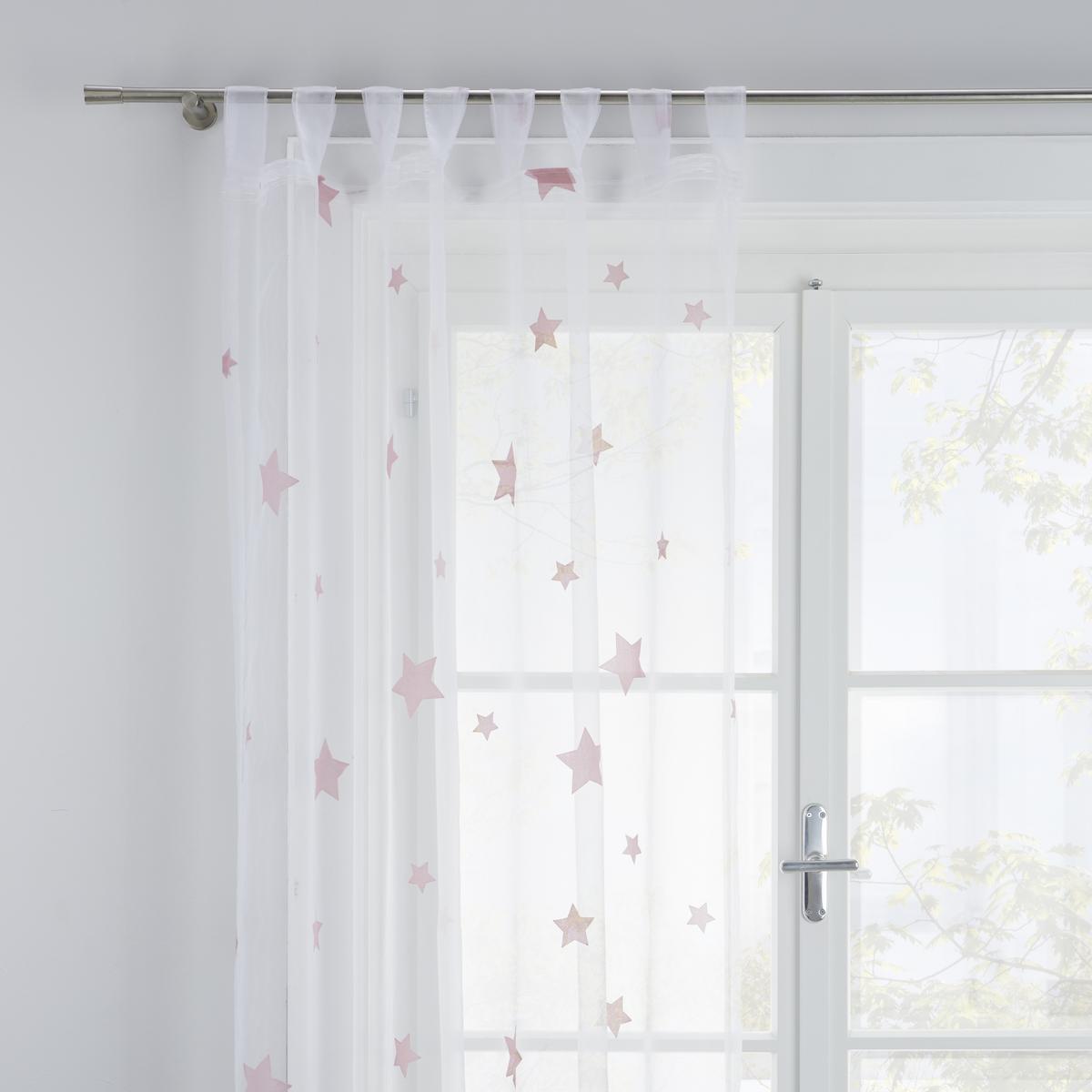 ZÁVES S PÚTKAMI Claudia, 140/245 cm - pink/biela, Romantik / Landhaus, textil (140/245cm) - Modern Living