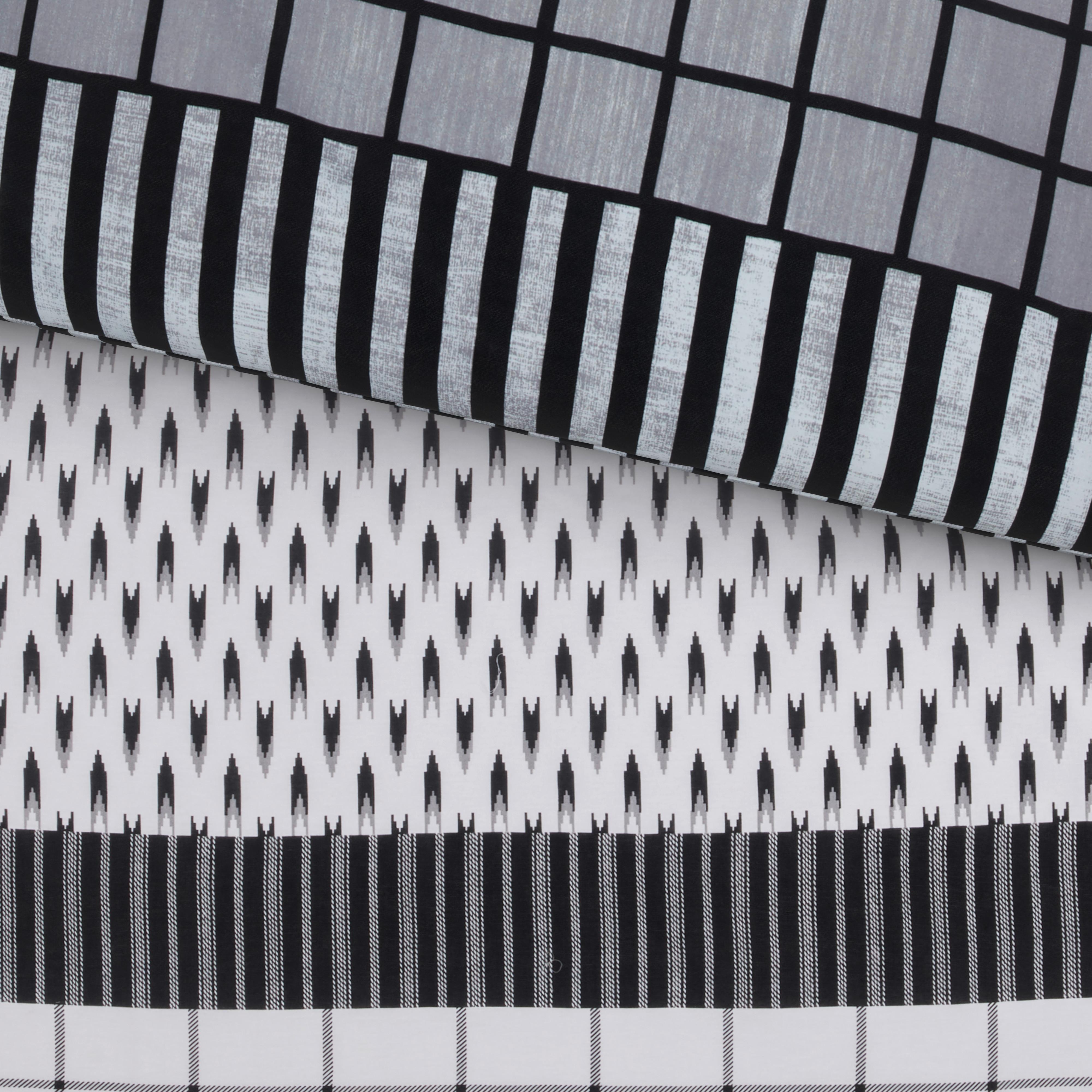 Bettwäsche Tiffany - Schwarz/Weiß, MODERN, Textil - Luca Bessoni