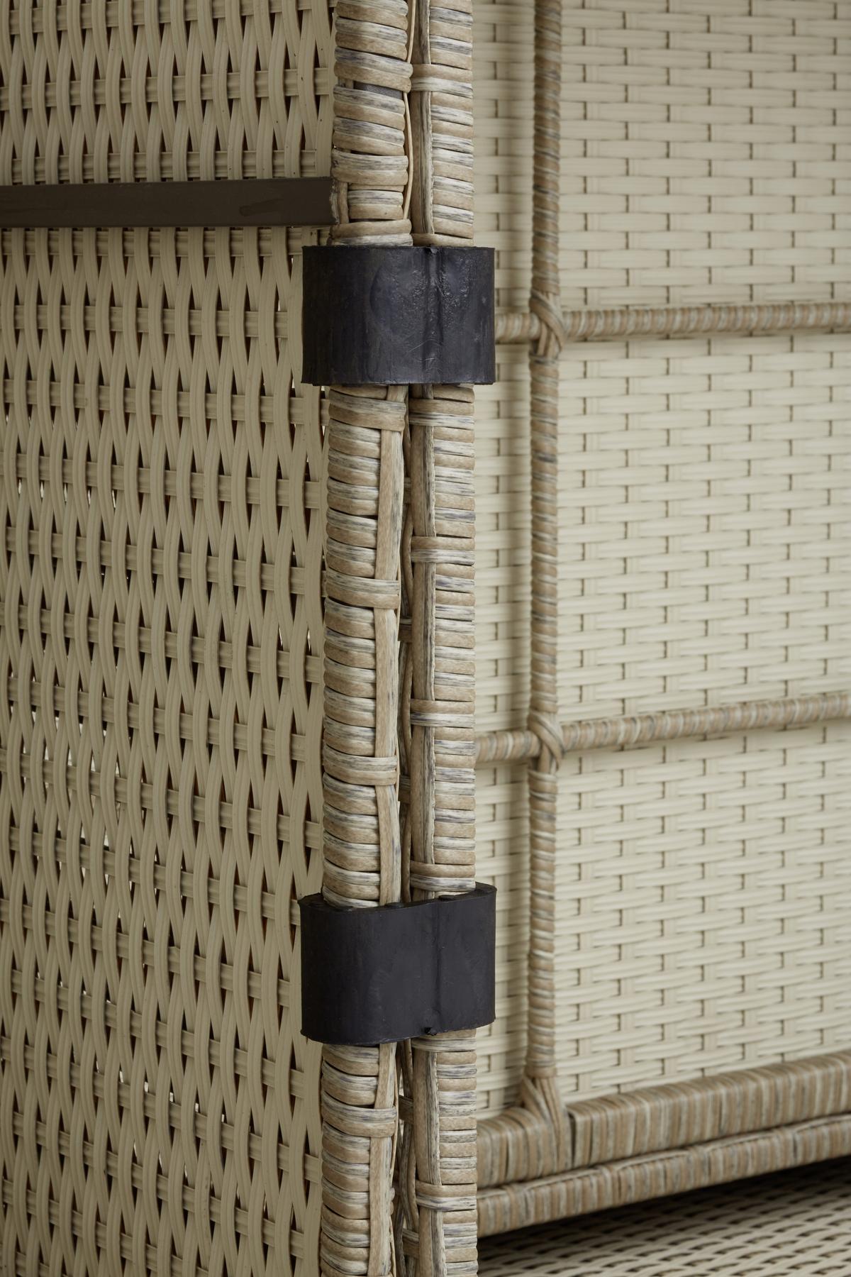 Loungegarnitur 6-Tlg. Porto II aus Kunststoff mit Kissen - Hellgrau/Braun, MODERN, Kunststoff/Textil (232/175cm) - Luca Bessoni