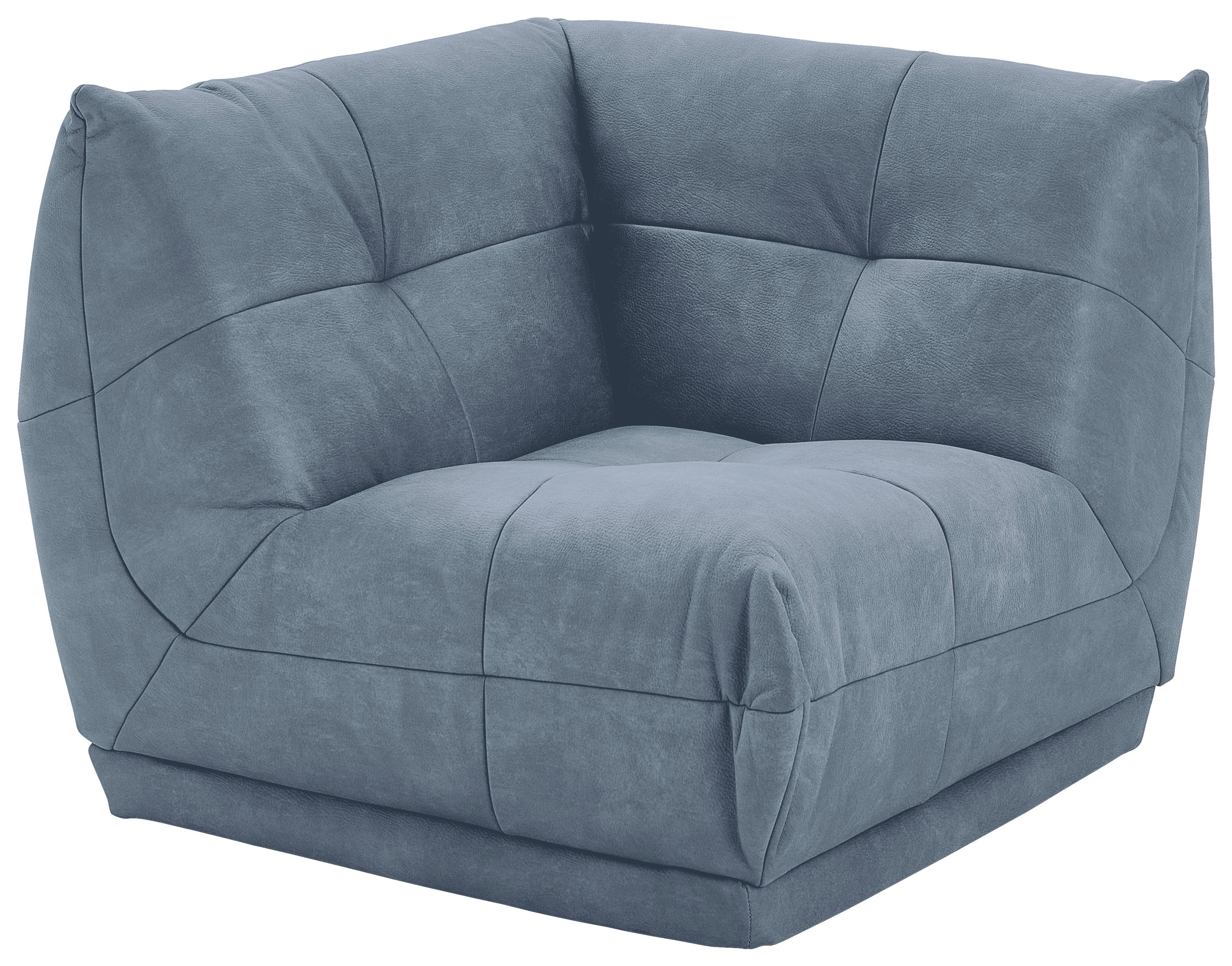 Modul Sofa Giselle Ecke B: 105 Cm Blaugrau - Blaugrau, Trend, Textil (105/80/105cm) - Livetastic