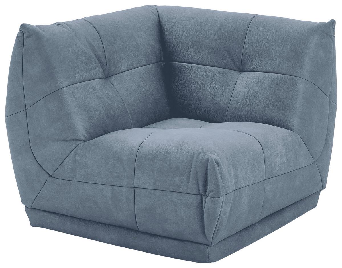 Modul Sofa Giselle Ecke B: 105 Cm Blaugrau - Blaugrau, Trend, Textil (105/80/105cm) - Livetastic