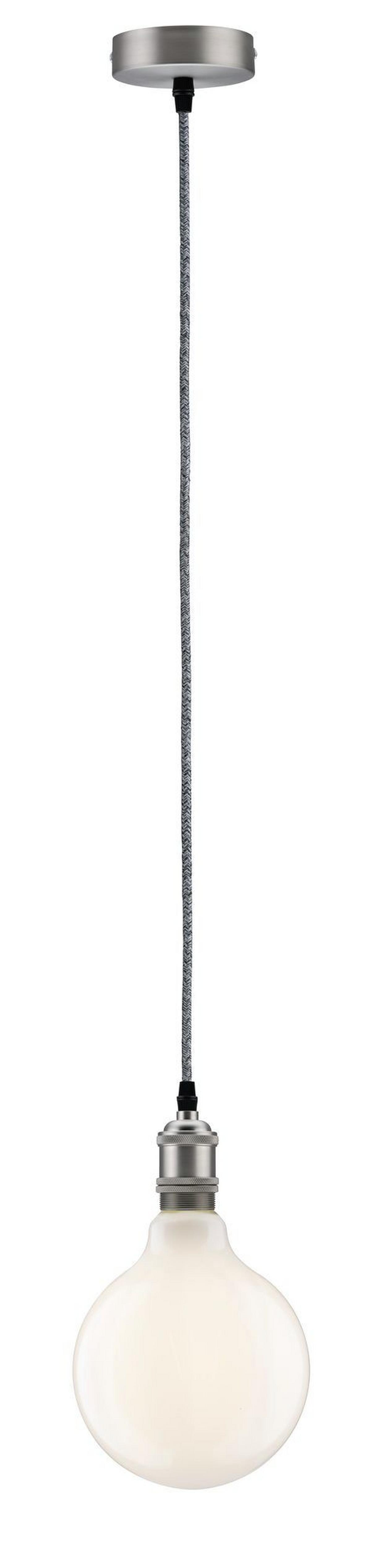 Hängeleuchten H: 200 cm 1-Flammig, Metall Grau - Basics (10,0/200cm) - Paulmann