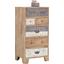 Komoda Highboard Havanna - hnedá/sivá, Štýlový, drevený materiál/drevo (60/118/45cm) - Zandiara