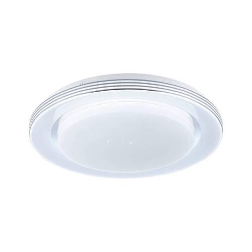 Deckenleuchte Ø 38 cm 1-Flammig dimmbar Rund - Chromfarben/Weiß, Basics, Kunststoff/Metall (38/7,5cm) - Paulmann