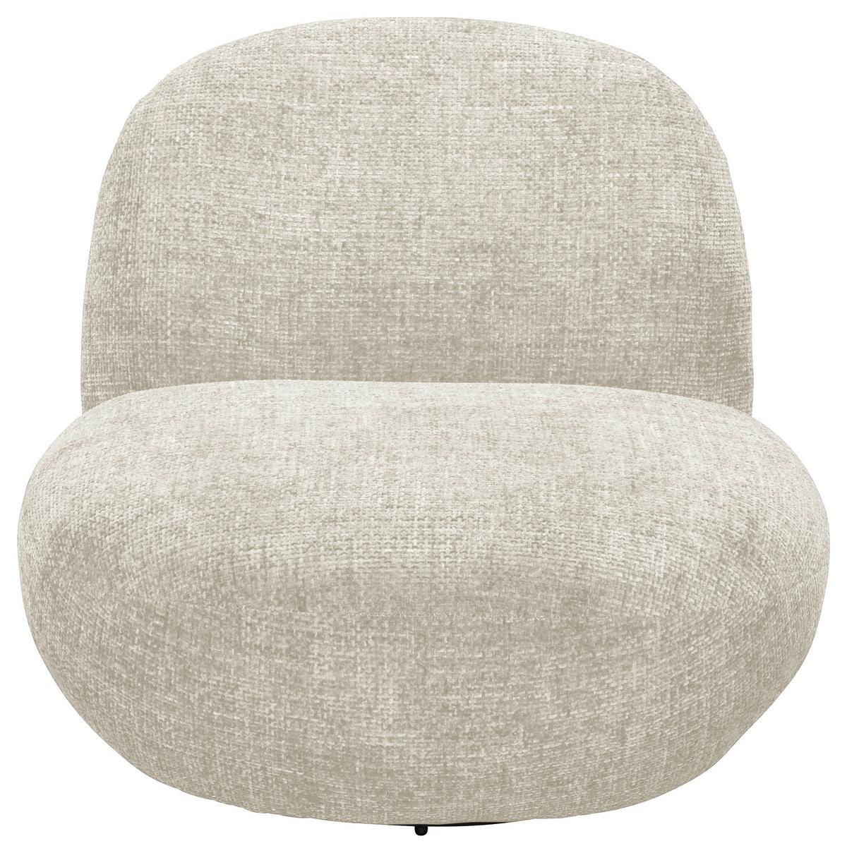Sessel Chris Beige B: 85 cm - Beige/Schwarz, MODERN, Textil (85/70/99cm) - MID.YOU