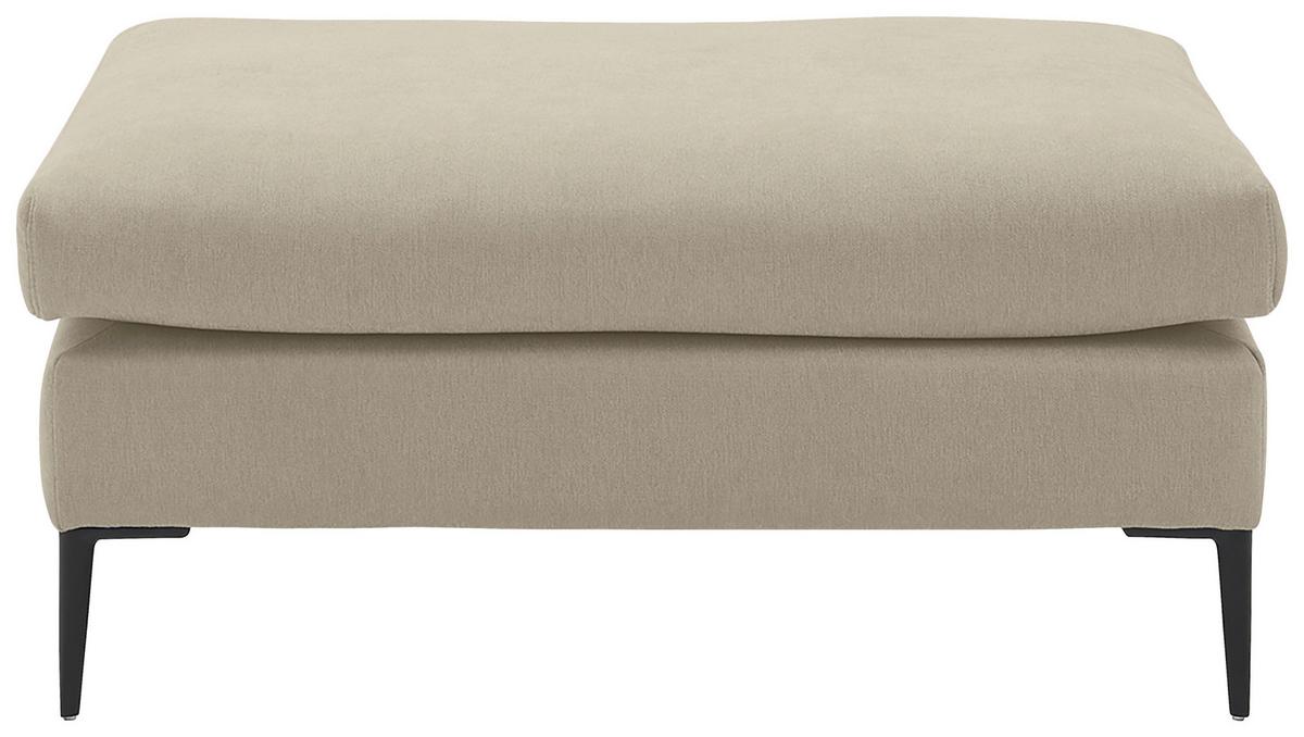 Hocker Aurora II - Beige/Schwarz, MODERN, Textil (100/43/69cm) - Trendmanufaktur