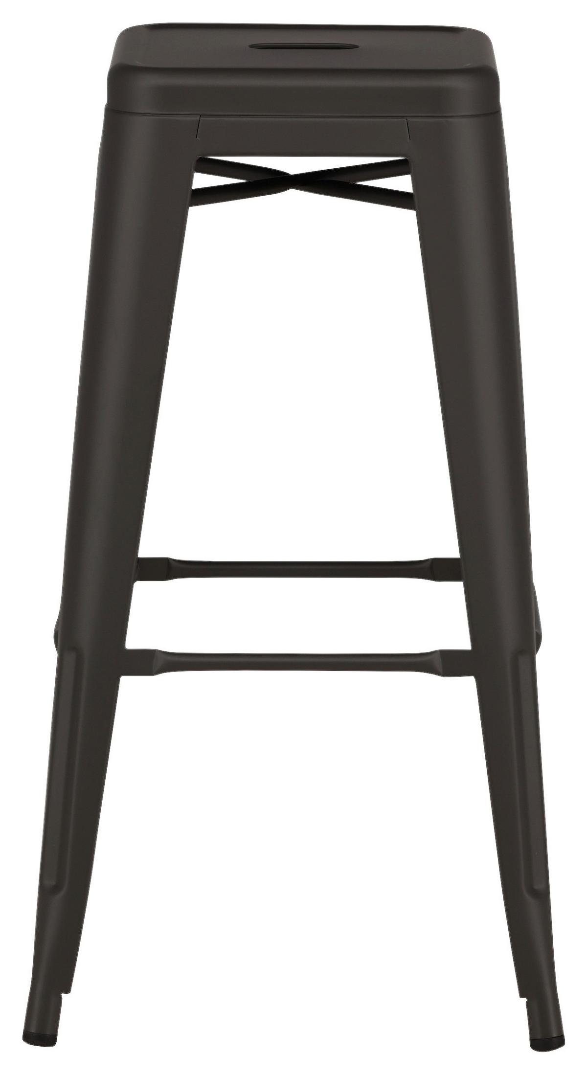 Barhocker-Set Tempe - Dunkelgrau, Design, Metall (43/76/43cm) - Livetastic