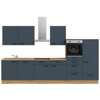 Küchenleerblock Easytouch Low-Line, L12 Rechts - Blau/Eichefarben, MODERN, Holzwerkstoff (360cm) - Nobilia