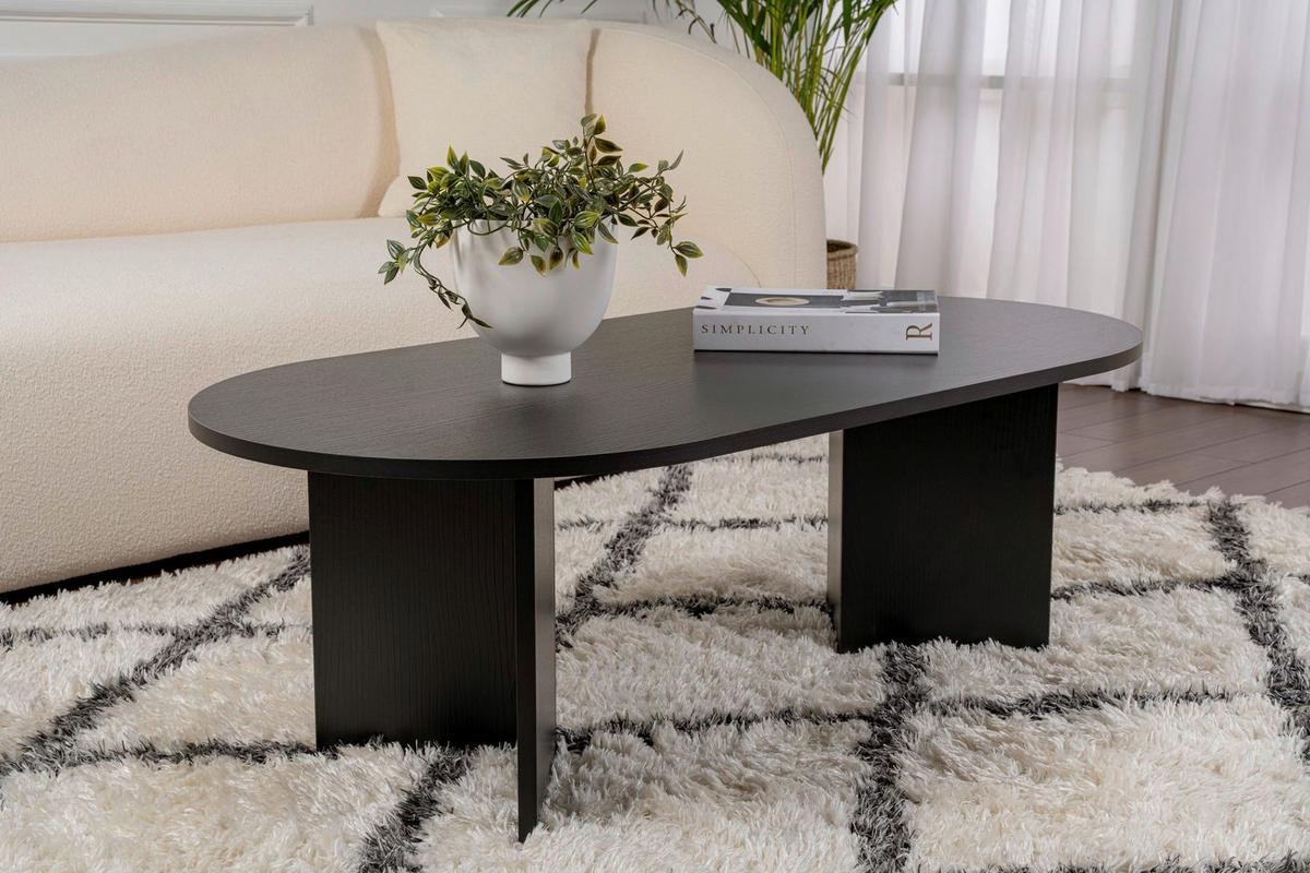 Couchtisch Sable Schwarz B: 119cm - Schwarz, Design, Holzwerkstoff (119/40/60cm) - MID.YOU
