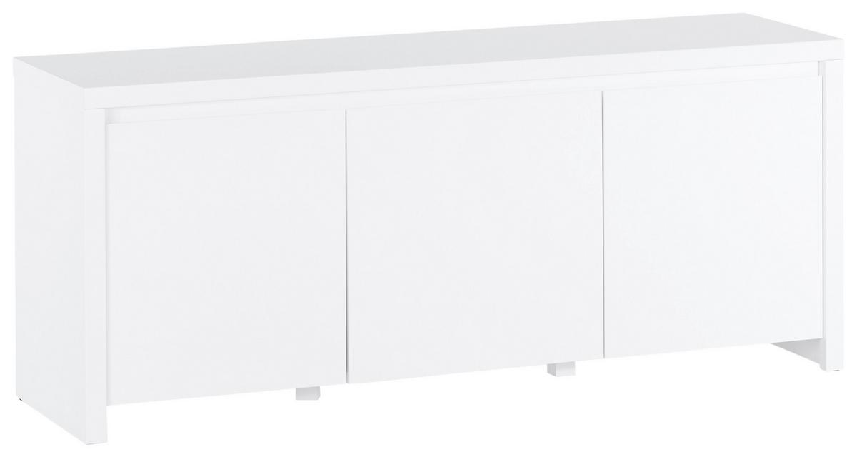 Kommode Larios 143,2 cm Weiß - Weiß, MODERN, Holzwerkstoff (143,2/61/40cm)
