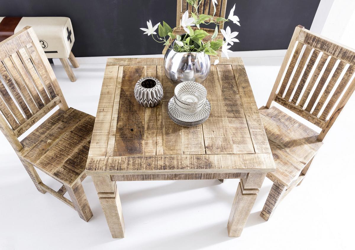 Esstisch Echtholz 80x80 Cm Mango - Braun, MODERN, Holz (80/80/76cm) - MID.YOU