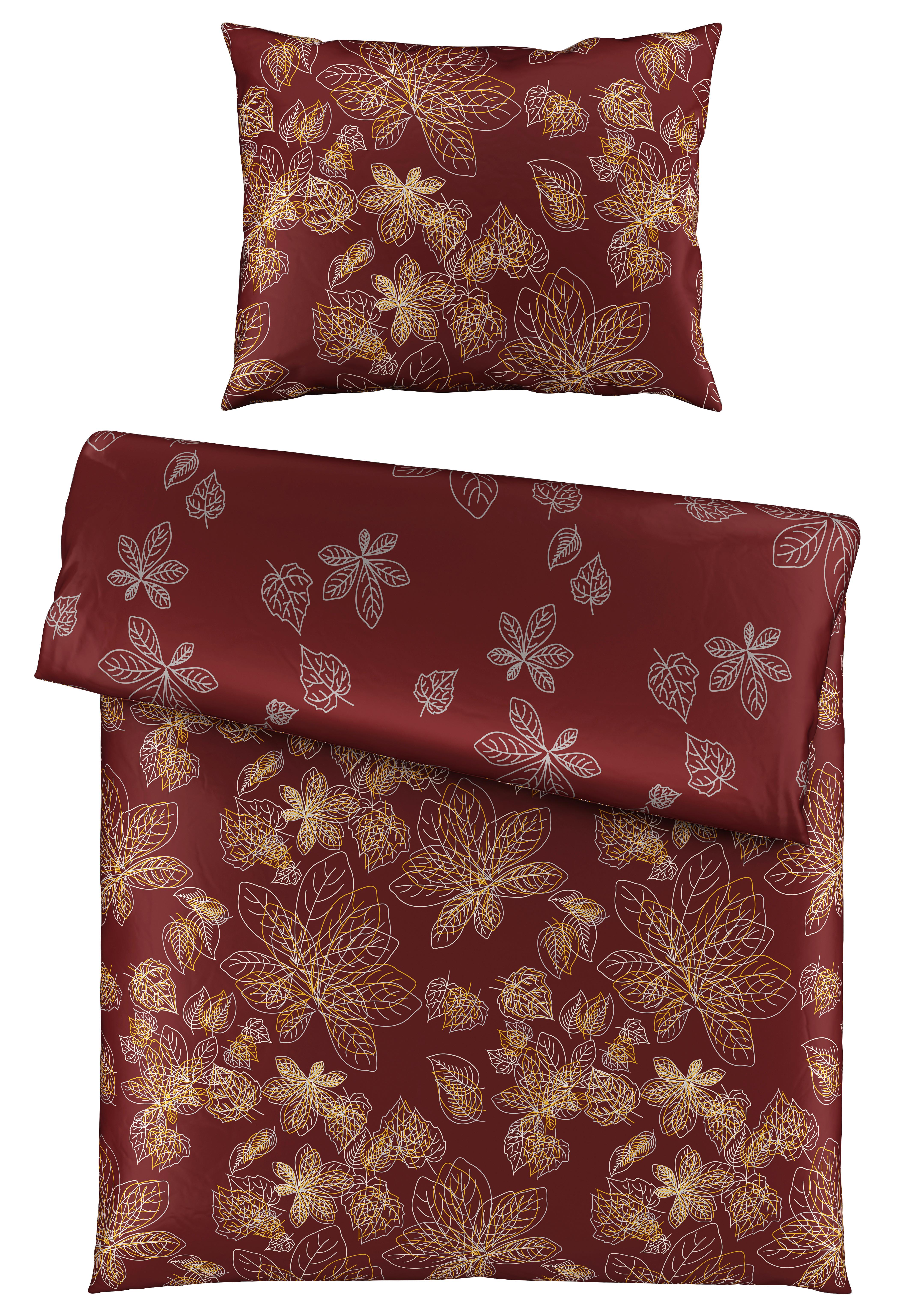 Obojstranná Posteľná Bielizeň Eden, 140/200cm, Červená - vínovočervená, Romantický / Vidiecky, textil (140/200cm) - Premium Living