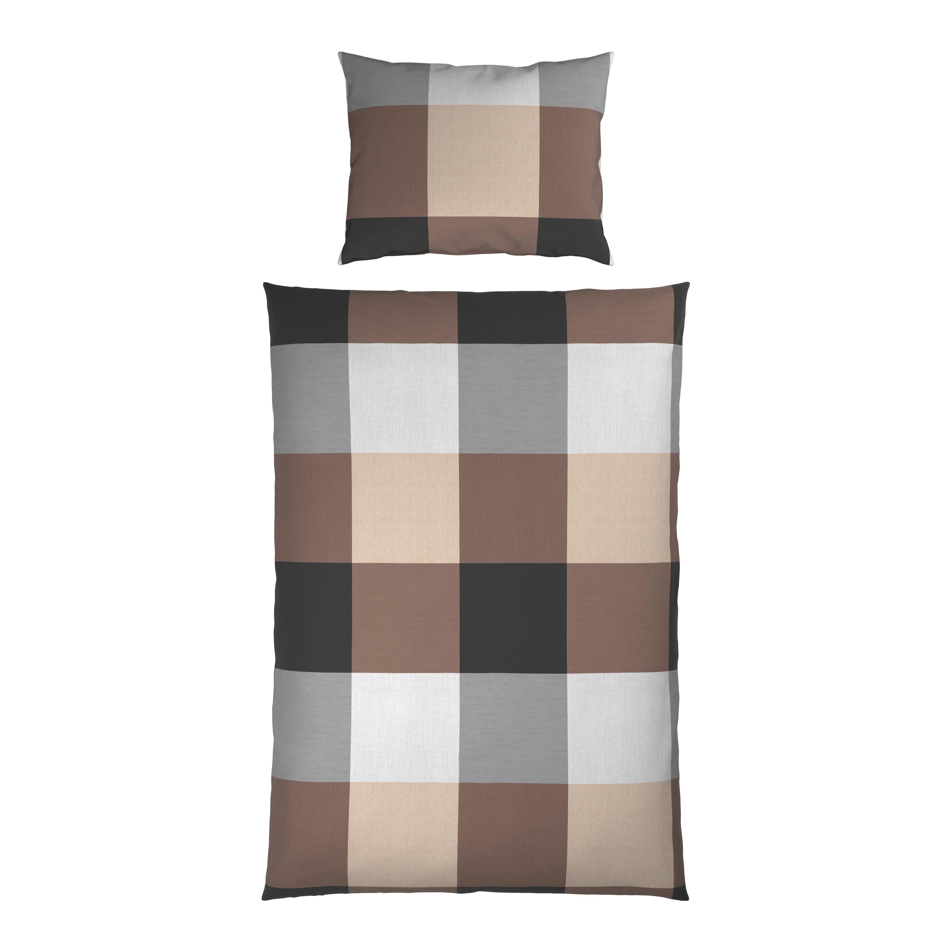 BETTWÄSCHE KERSTIN - Taupe/Grau, MODERN, Textil - Luca Bessoni
