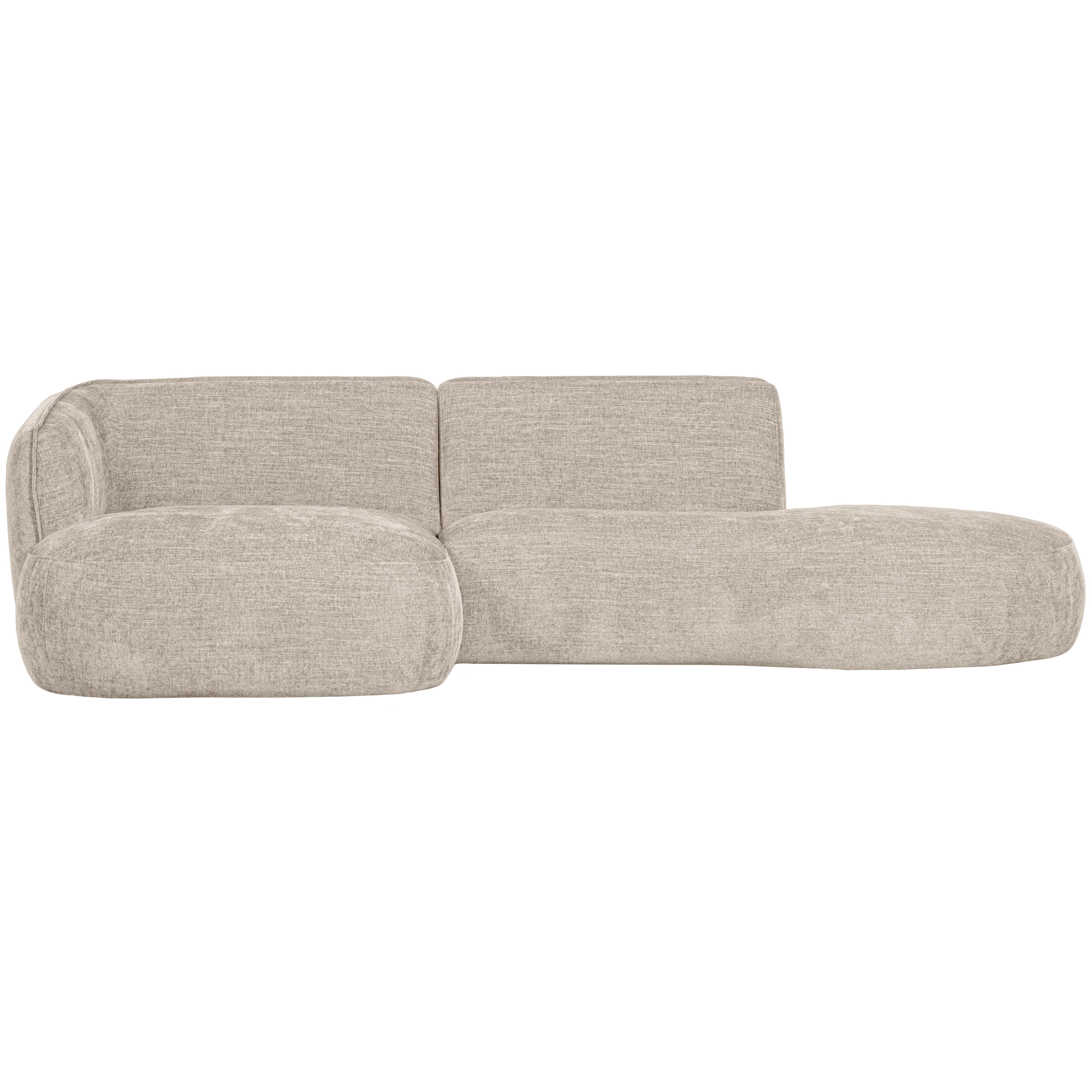Ecksofa Polly Sandfarben S: 150x275cm - Sandfarben/Schwarz, Design, Textil (150/275cm) - Livetastic