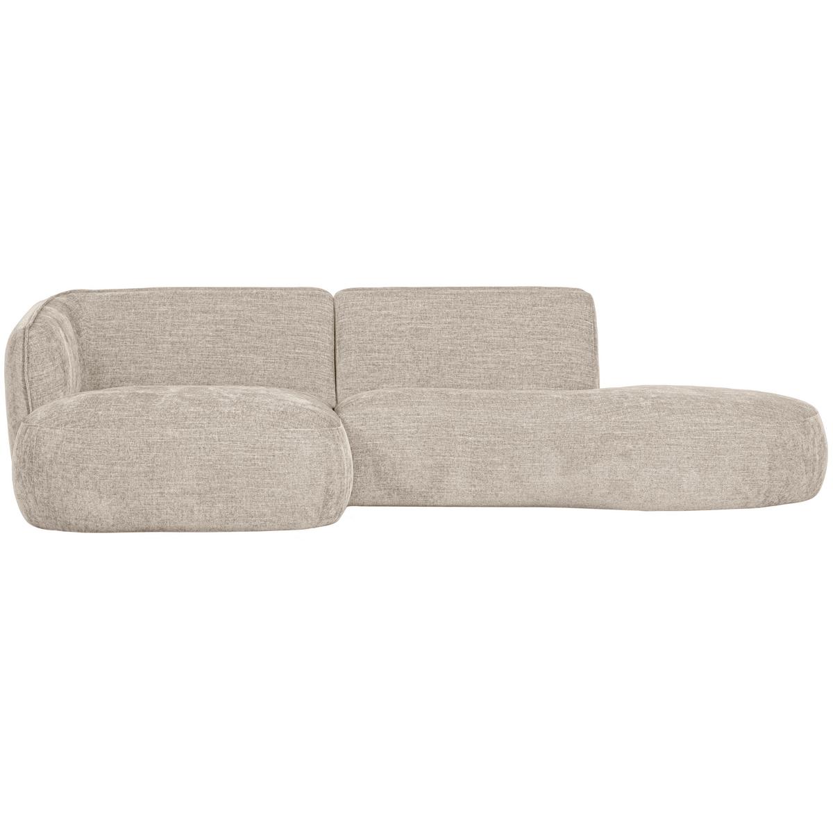 Ecksofa Polly Sandfarben S: 150x275cm - Sandfarben/Schwarz, Design, Textil (150/275cm) - Livetastic