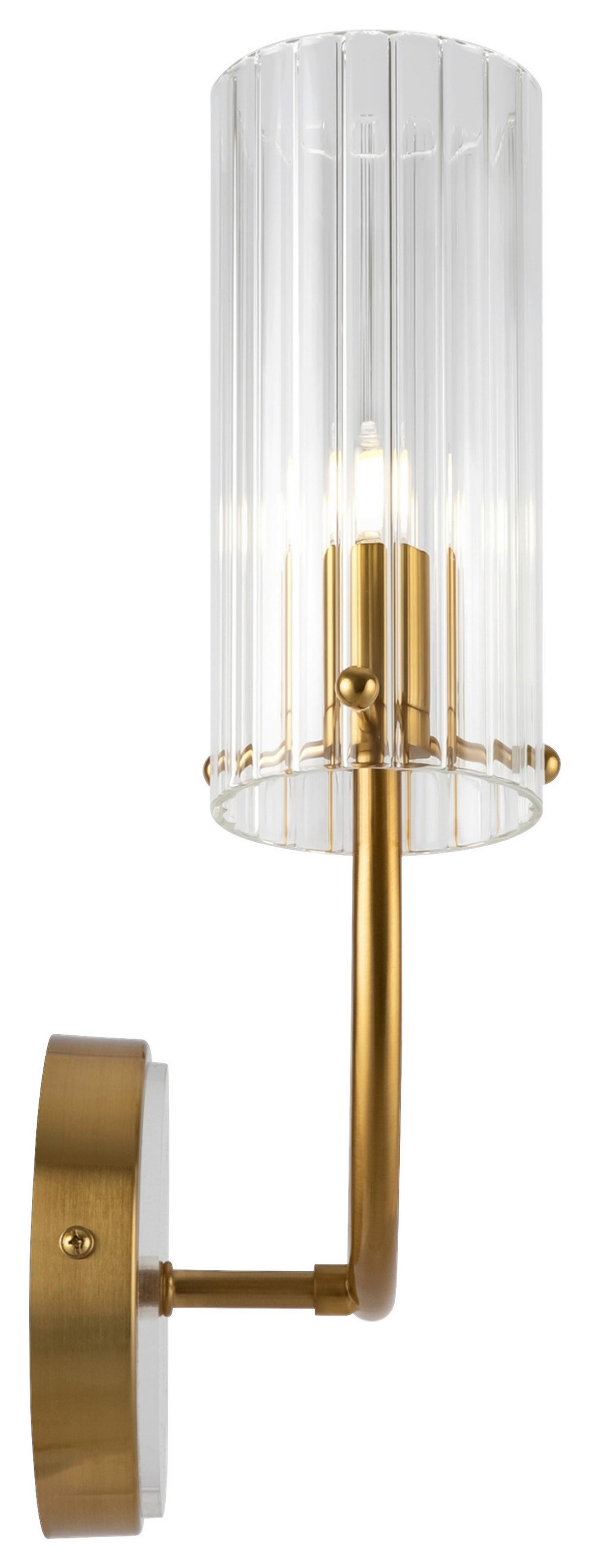 LED-Wandleuchte Arco 2-Flammig dimmbar - Messingfarben, Basics, Glas/Metall (25/38/12cm) - MAYTONI