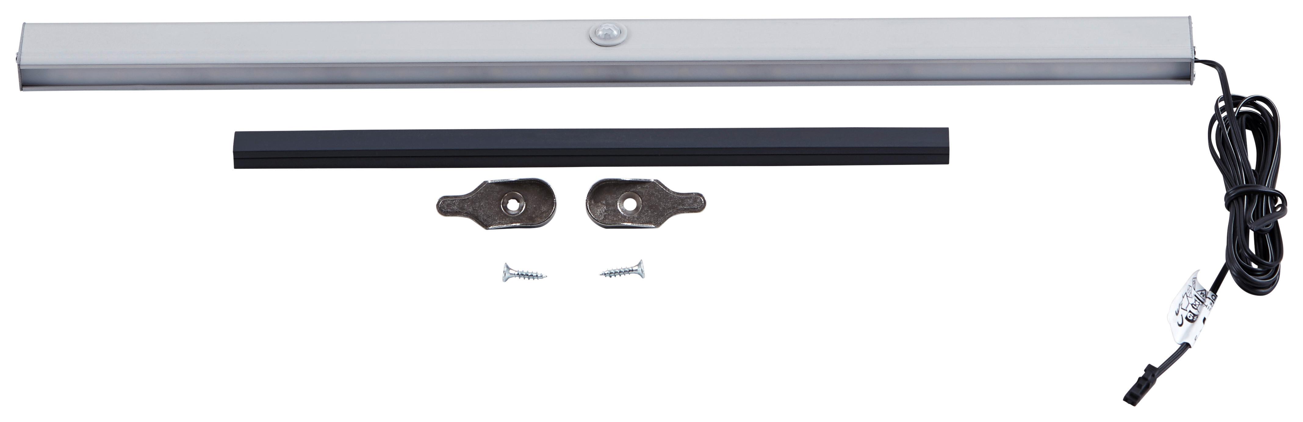 Kleiderstange Unit L: 41,6 cm Alufarben mit LED-Beleuchtung