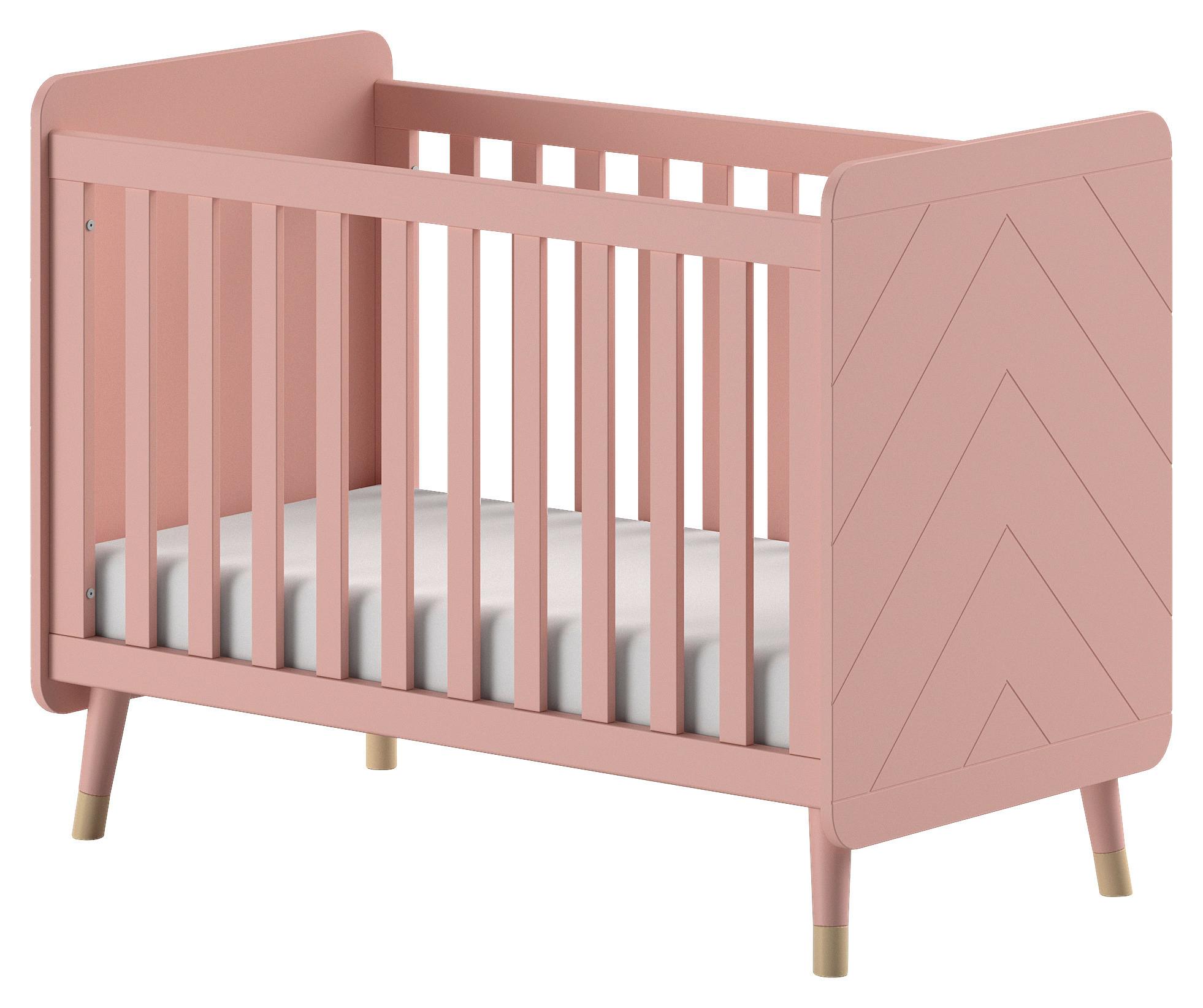 Gitterbett Billy - Rosa, MODERN, Holzwerkstoff (60/120cm) - MID.YOU