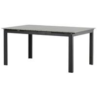 Gartentisch Levels Aluminium L 160 cm - Schwarz/Grau, KONVENTIONELL, Metall (160/100/75cm) - Gardenson