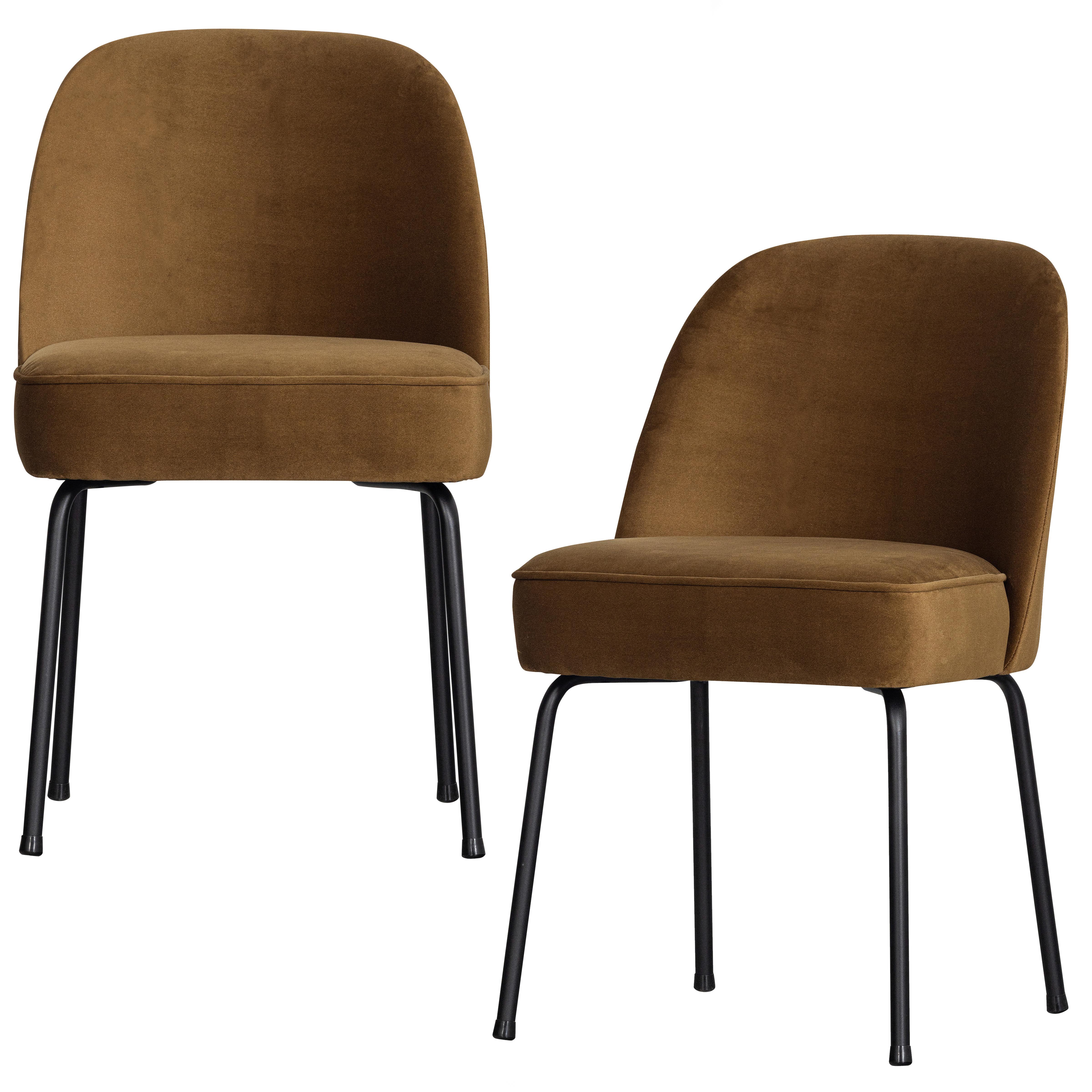Stuhl-Set Vogue Gelb B:  50cm - Gelb/Schwarz, MODERN, Textil/Metall (50/83/57cm) - Livetastic