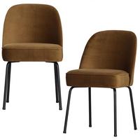 Stuhl-Set Vogue Gelb B:  50cm - Gelb/Schwarz, MODERN, Textil/Metall (50/83/57cm) - Livetastic