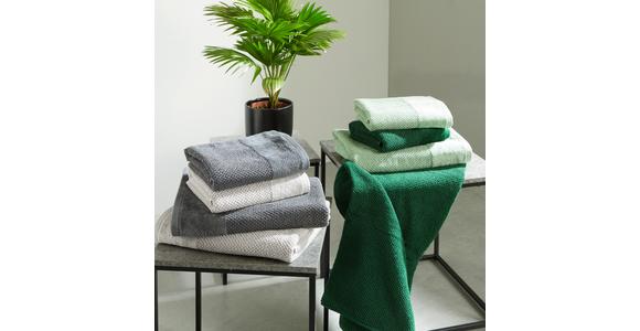 Handtuch Set Chiara 4-Tlg. Baumwolle Grün 450 G/M2 - Dunkelgrün/Hellgrün, MODERN, Textil - Luca Bessoni