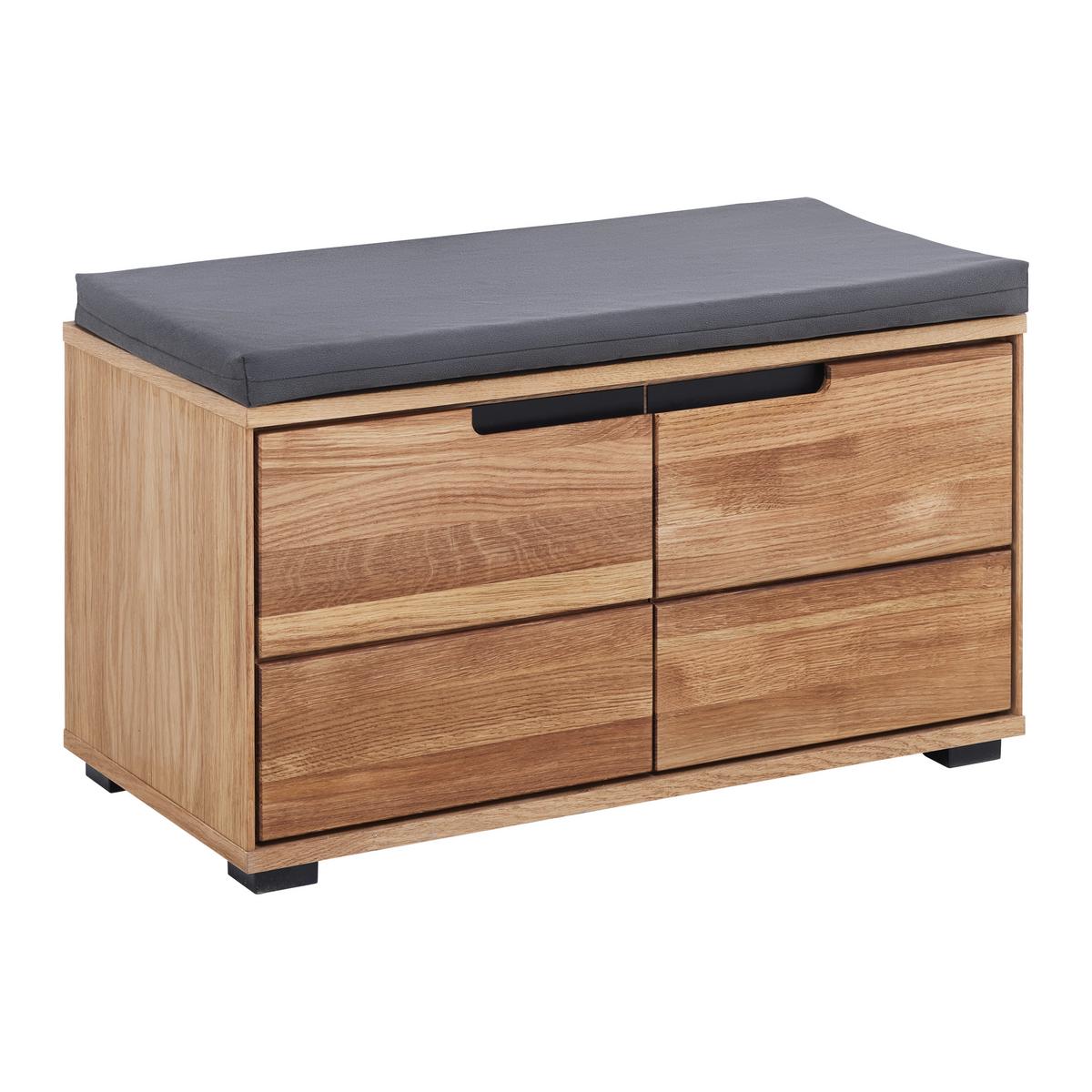 ŠATNÍ LAVICE LOLA - šedá/divoký dub, Lifestyle, kov/dřevo (80/47/40cm) - ecoTree