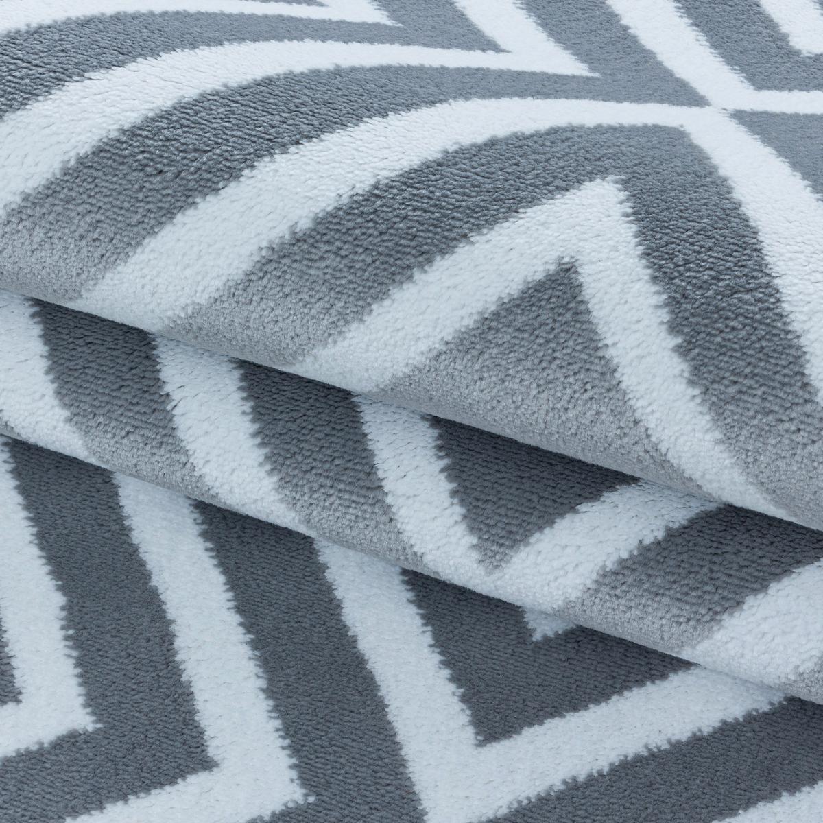 Teppich Läufer Grau Costa 80x250 cm - Grau, Design, Textil (80/250cm)