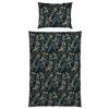Satin Bettwäsche 140x200 Cm Olivia Dunkelblau Blumen - Dunkelblau, ROMANTIK / LANDHAUS, Textil (140/200cm) - James Wood