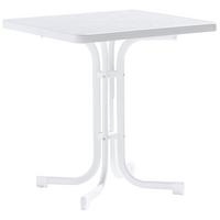 Gartentisch 155038 - Weiß, MODERN, Holzwerkstoff/Metall (70/70/72cm) - Sieger