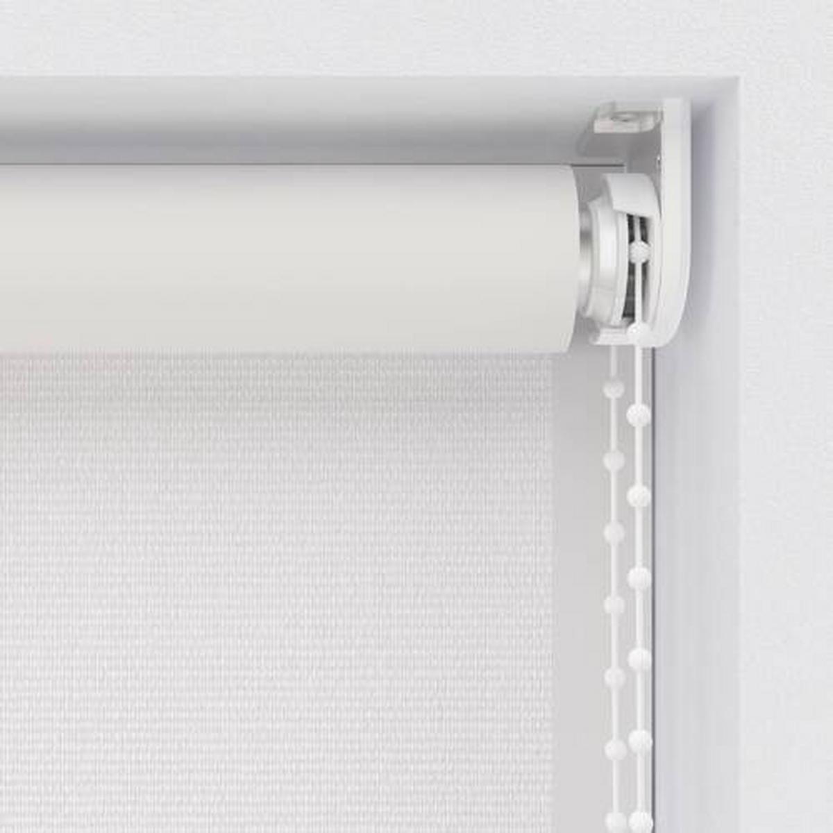 Verdunklungsrollo 80x190 cm mit Kettenzug - Weiß, Design, Textil (80/190cm)