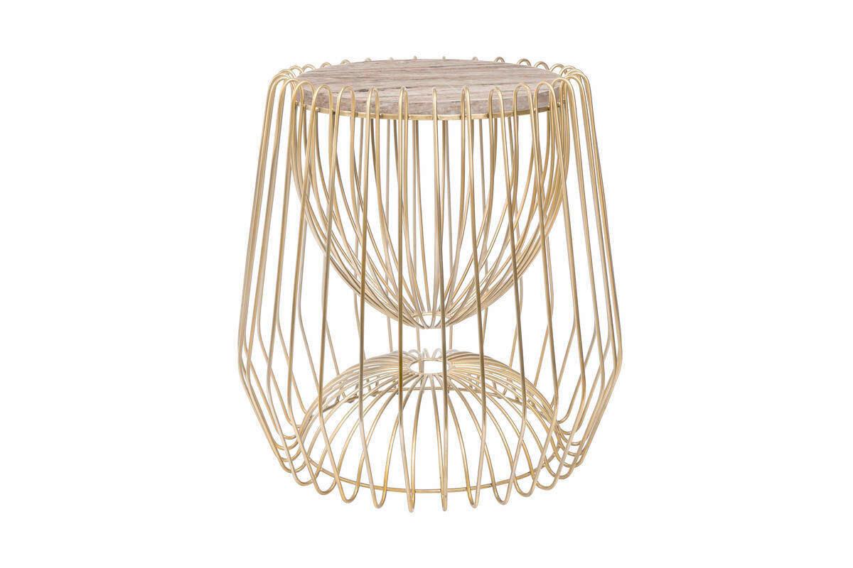 Bestelltisch Malibu Braun/Messingfarben