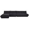 Ecksofa Giselle Schwarz S: 185x390 cm - Schwarz, Trend, Textil (185/390cm) - Livetastic