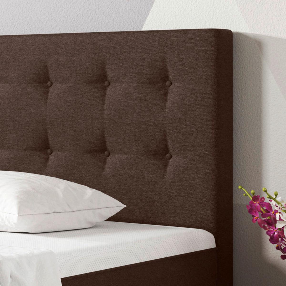 Boxspringbett 180x200 cm Köln Plus - Silberfarben/Braun, KONVENTIONELL, Textil (180/115/210cm) - MID.YOU