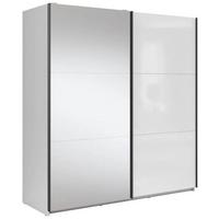 Schwebetürenschrank Tetrix - Klar/Weiß Hochglanz, MODERN, Glas/Holzwerkstoff (183/195,5/60cm) - MID.YOU
