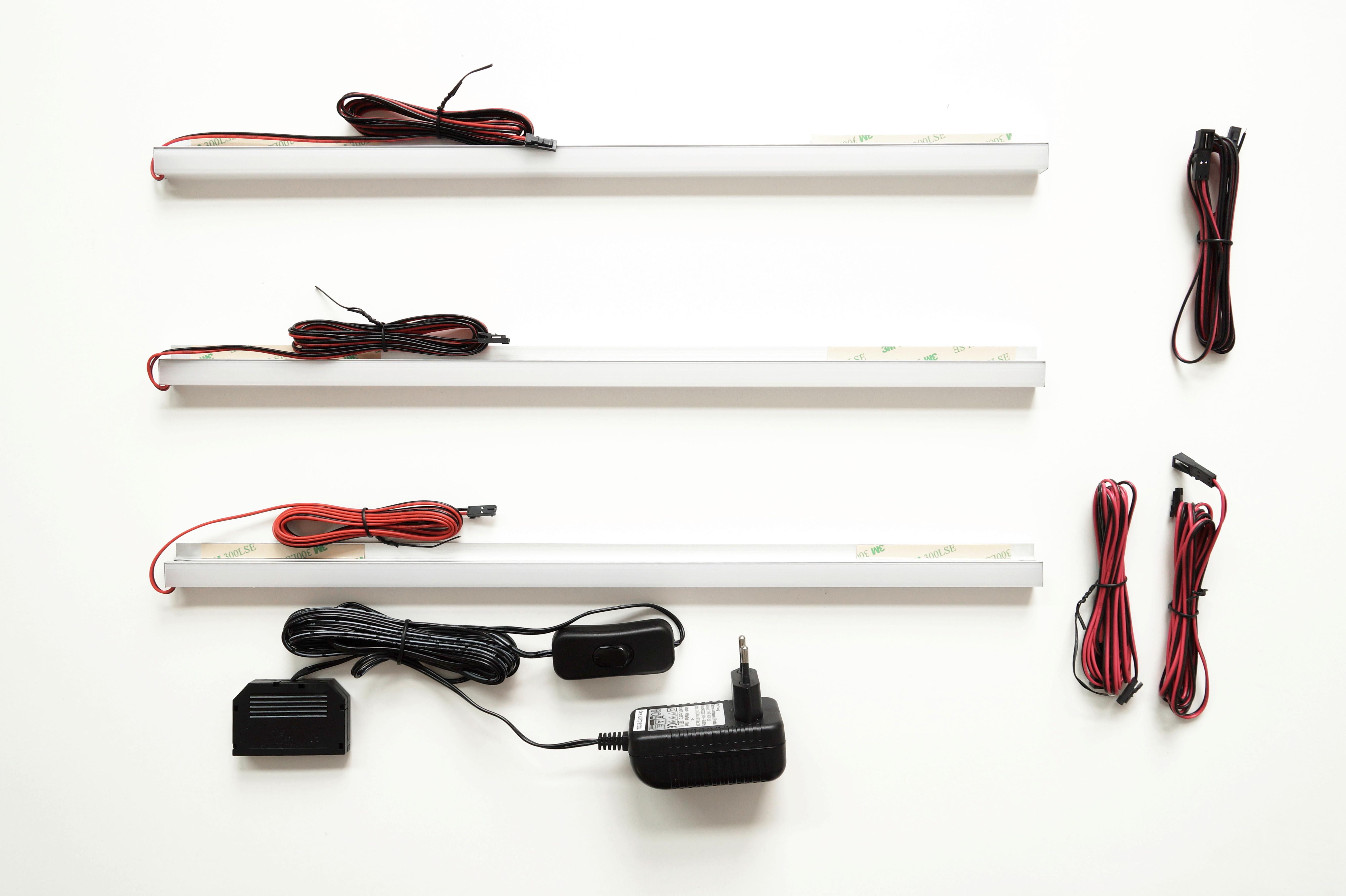 Einlegebodenbeleuchtung 3er Set Meran 8,7 W Led - Silberfarben/Weiß, Design, Kunststoff (30/2/2cm) - Livetastic