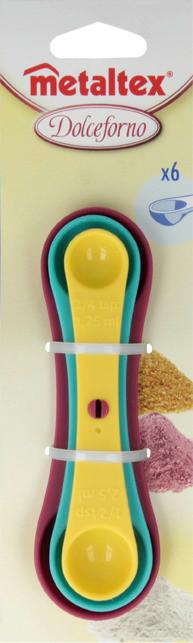 Mérőkanál Készlet 3 Darabos - többszínű, műanyag (4,2/14/0,3cm)