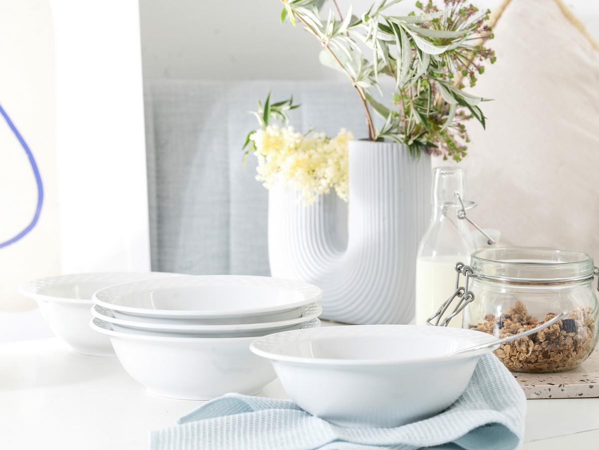 Müslischalenset Polo Weiss Porzellan, 6-teilig - Weiß, Basics, Keramik (17,5cm) - Creatable