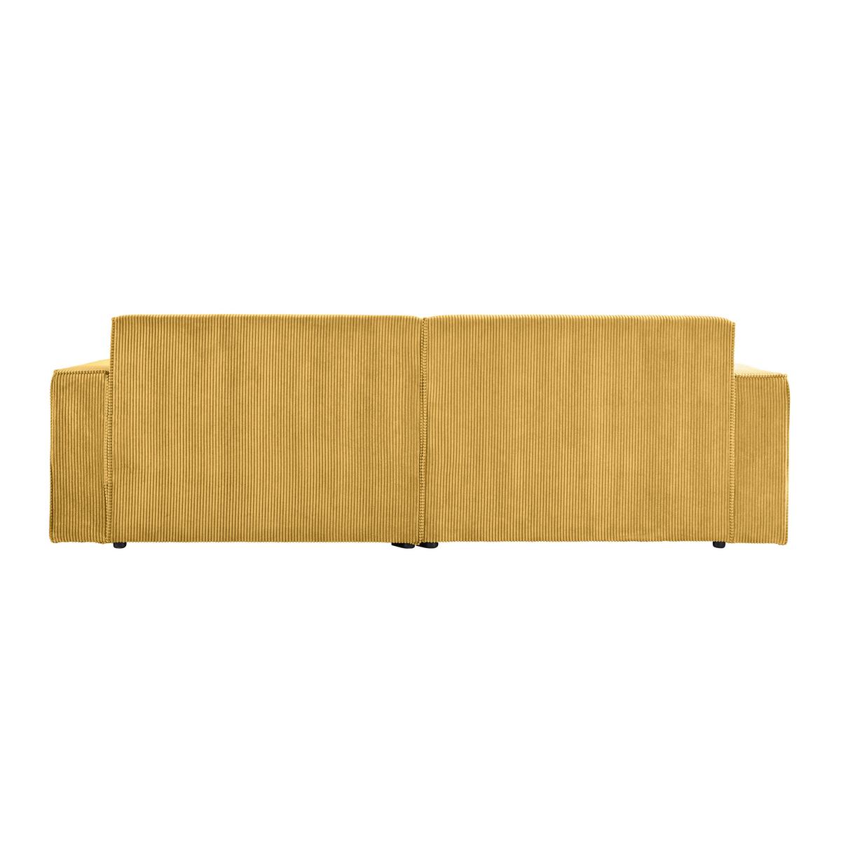 Rohová sedačka LOFT, pravá, horčicovožltý menčester - horčicovožltá/čierna, Modern, textil/plast (265/75/172cm) - Mömax