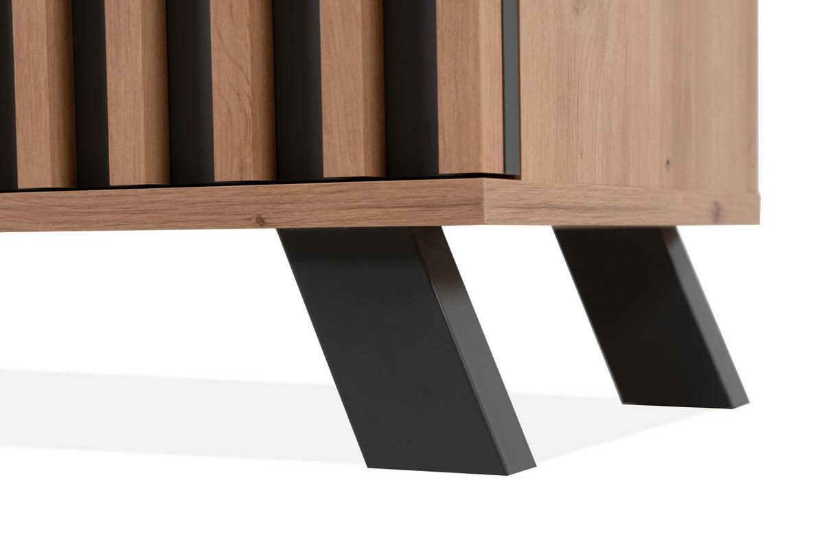 Sideboard mit Einlegeböden 160 cm Medan Anthrazit/Eiche Dekor - Anthrazit/Eiche Artisan, LIFESTYLE, Holzwerkstoff (160/85/40cm) - MID.YOU