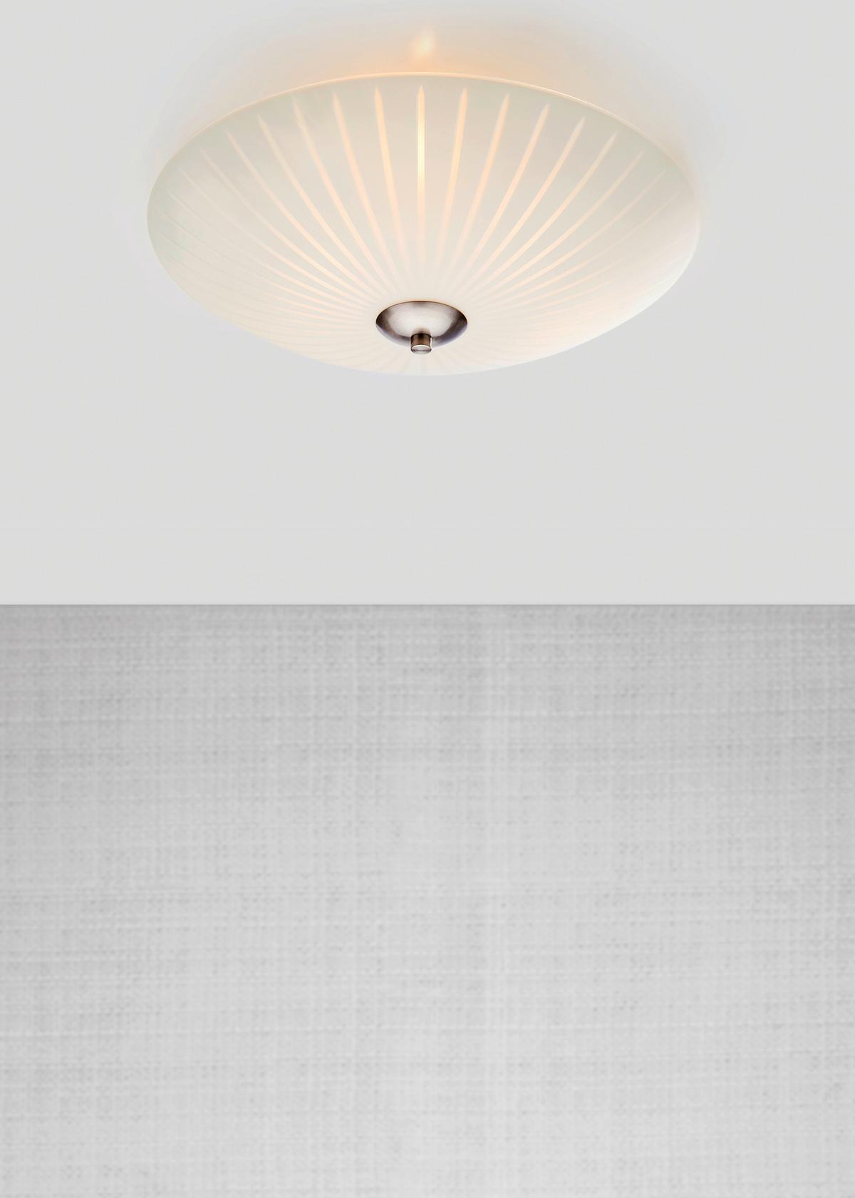 Deckenleuchte Cut - Weiß, Basics, Glas/Metall (43/15cm) - Markslöjd