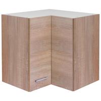 Eckoberschrank Samoa B: 60 cm Eiche Dekor 2 Drehtüren - Weiß/Sonoma Eiche, KONVENTIONELL, Holzwerkstoff (60/54,8/32cm)