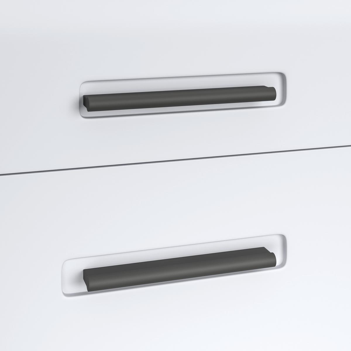 Badezimmer Unterschrank Pearl New Snol 112 BxH 40x77,4 cm - Anthrazit/Weiß, KONVENTIONELL, Holzwerkstoff (40/77,4/29,6cm)