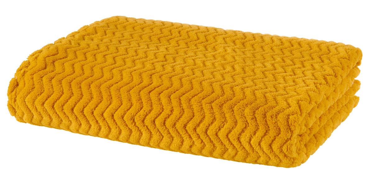 Kuscheldecke Talisha Currygelb 130x170 Cm - Currygelb, MODERN, Textil (130/170cm) - Luca Bessoni